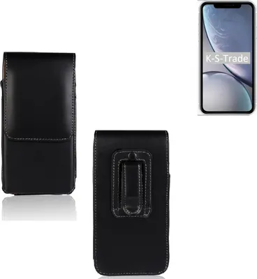 Produktbild von K-S-Trade Gürteltasche kompatibel mit Apple iPhone XR  Schutz-Hülle Handy-Hülle mit Magnetverschluss  Holster in schwarz
