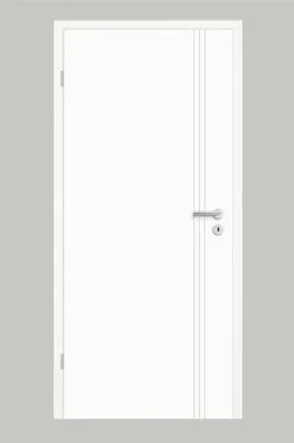 Produktbild von Pertura Zimmertür Tilda 16 Design weiß lackiert (ähnlich RAL 9003) 73,5x198,5 cm Links