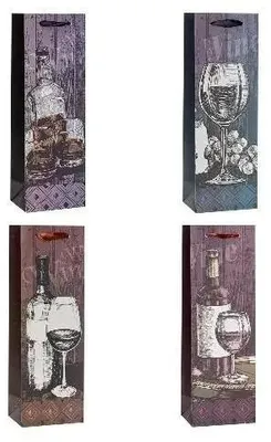 Zdjęcie produktu dla Torebka ozdobna na butelkę 12x36x9cm mix ROZETTE
