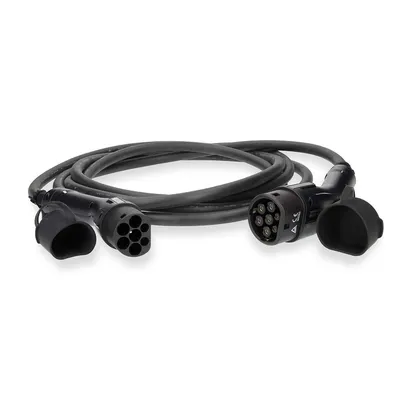 Obrázok produktu pre Kábel elektrického vozidla | Typ kábla 2 | 32 A | 22000 W | 3-fázové | 5,00 m | Čierna | Darčeková krabička