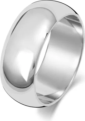 Produktbild von 9 Karat (375) Weißgold 8mm D-Form Herren/Damen - Trauring/Ehering/Hochzeitsring, 65 (20.7); TRS150879KWRSW