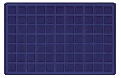 Produktbild von Lindner 2329M-77 Tableau für 77 Münzen bis 24 mm Ø blau