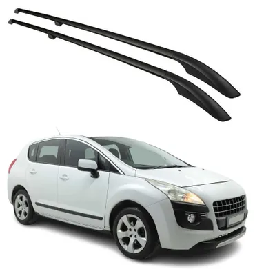 Image de Barres de toit longitudinales pour Peugeot 3008 2009-2016 Aluminium Noir
