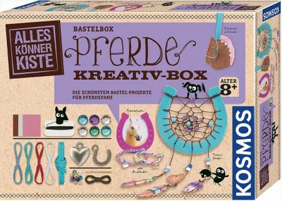 Produktbild von Kosmos Kreativbox Pferde, ab 8 Jahren, inkl. Bastelmaterial, Mehrfarbig, 253x182x60 mm, 4 Bastelprojekte, mit Schritt-für-Schritt-Anleitung, ideal für Einsteiger