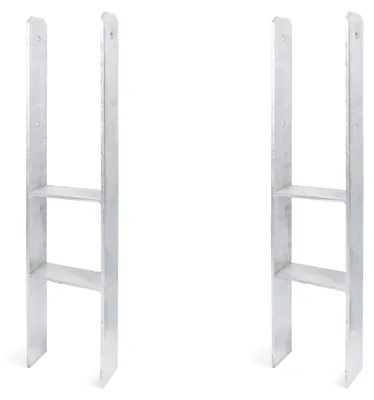 Zdjęcie produktu dla Alberts 2 x wsporniki słupków H, 161x800 mm, grubość materiału 8 mm, głębokość 60 mm, ocynkowane ogniowo