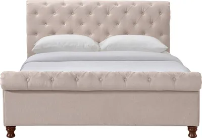 Produktbild von Miliboo - Bett 2 Personen 160 cm x 200 cm Samt RILEY