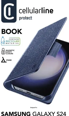 Immagine prodotto di Cellularline Book - Galaxy S24 Custodia a libro con tasca portatessera e chiusura magnetica