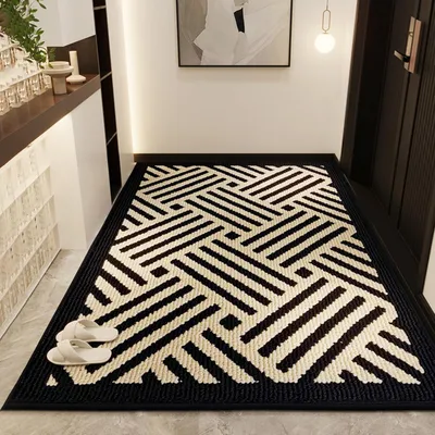 Produktbild von Fußmatte 60x90cm Innen und Außen Waschbar Fussmatte Wasserdicht Türmatte Rutschfester Schmutzfänger Teppich für Eingang, Haustür, Patio, Flur, Garten
