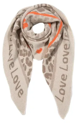 Produktbild von Faera Leopardenmuster Dreieckstuch Animal Love mit cozy Oberfläche Größe One Size