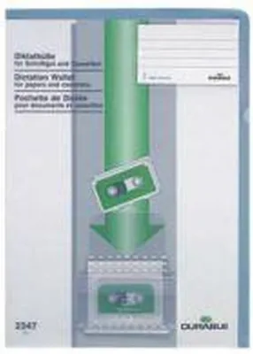 Obrázok produktu pre Durable 2347 06 Diktathülle, aus PVC, 0,28 mm, für A4, blau