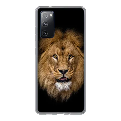 Obrázek produktu pro Kryt na mobilní telefon pro Samsung Galaxy S20 FE Lev - Portrét - Černá - Zvířata Silikonové měkké pouzdro