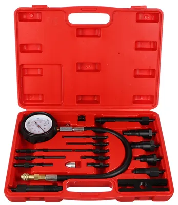 Imagen del producto de Kit de prueba de compresión para motores diésel, juego de 19 piezas con manómetro