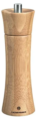 Image de Moulin à poivre Zassenhaus en bambou, modèle Frankfurt, 18 cm : Moulin à poivre de 18 cm, finition bambou