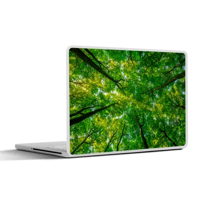 Produktbild von MuchoWow® Laptop Aufkleber Sticker Cover Wald - Bäume - Grün 36.5x27.5 cm - Laptop-Sticker