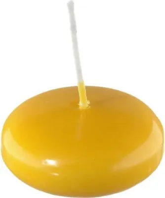 Produktbild von Schwimmkerzen Goldgelb 24 x Ø 60 mm, 20 Stück