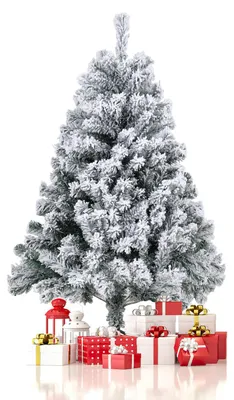 Productafbeelding van Ikodm kerstboom, 120 cm, kunststof dennenboom met sneeuwdecoratie, 340 takken, dichte kunststof dennenboom met een stevige metalen voet
