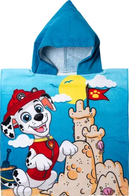 Produktbild von Paw Patrol - Badeponcho für Jungen Handtuch Kinder Badetuch mit Kapuze 100% Baumwolle 50 x 100 cm