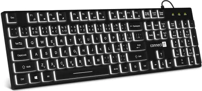 Obrázek produktu pro CONNECT IT Chocolate WhiteStar kancelářská podsvícená klávesnice (CZ + SK verze) BLACK