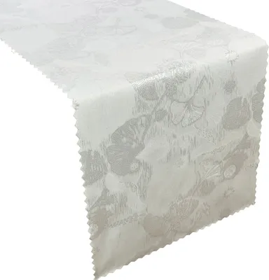 Produktbild von Zweiseitige Fleckenresistente Tischtuchläufer Z-3265 Silber 40x160 cm