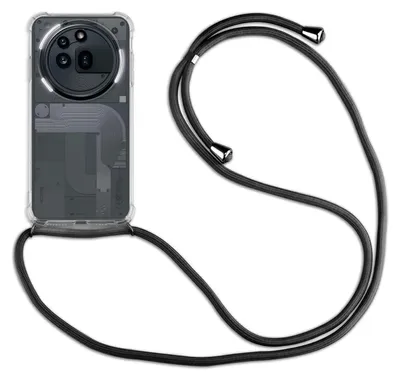 Produktbild von Handykette für Nothing Phone (3A) Pro Handyhülle mit Band Hülle Kordel in Schwarz