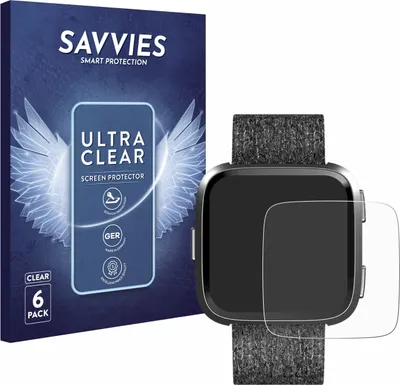 Produktbild von 6x Für Fitbit Versa Special Edition Schutzfolie Savvies Displayschutz Display Schutz Folie Klar Transparent