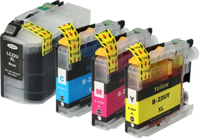 Produktbild von vhbw 4x Tintenpatronen kompatibel mit Brother DCP-J785DW, DCP-J925DW, MFC-J985DW Drucker + Chip (Kompatibel)