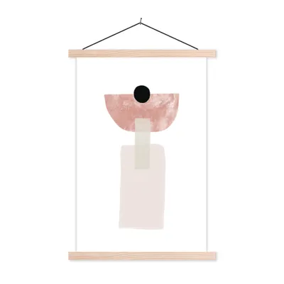 Produktbild von MuchoWow® Textilposter Pastell - Abstrakt - Design 60x90 cm mit holzfarbenen Rahmen - Textil