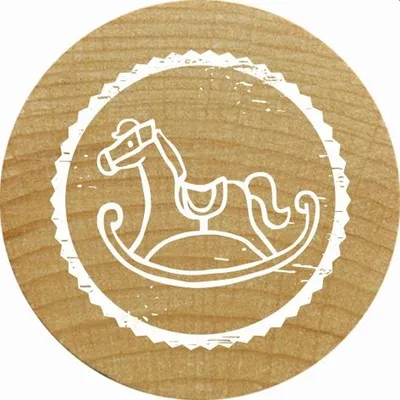 Produktbild von Stempel Woodies Schaukelpferd.