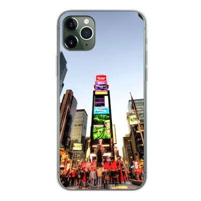 Produktbild von MuchoWow® Handyhülle Schutzhülle Hülle für iPhone 11 Pro Max New York - Nacht - Platz Silikon Softcase Handy Hülle - Schutz