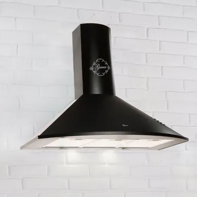 Produktbild von GURARI Wandhaube GCH C 046 BL 9 inkl. Umluftset, Dunstabzugshaube 90 cm in Schwarz, 1000m³/h, Abzugshaube inkl. Kohlefilter