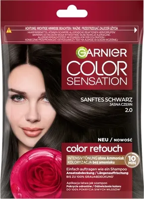 Zdjęcie produktu dla Garnier Color Sensation Color Retouch Szampon koloryzujący 2.0 Jasna Czerń