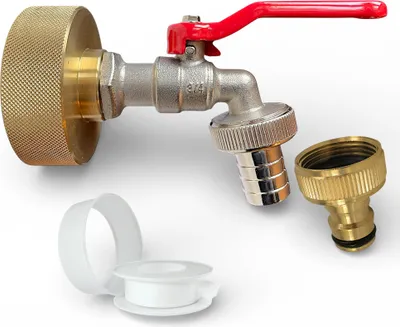 Produktbild von IBC Messing Adapter S60 Auslaufhahn Steckkupplung Wasserhahn 3/4 Zoll