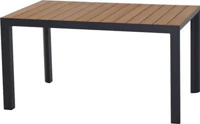 Produktbild von Siena Garden Silva Dining Tisch 140x90cm matt anthrazit
