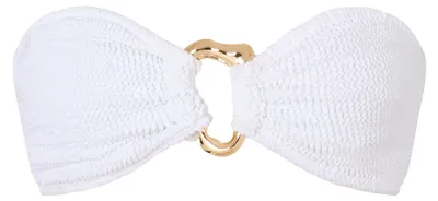 Produktbild von Moda Minx Bikinioberteil SCRUNCH Irregular mit tollem Schmuckelement White M