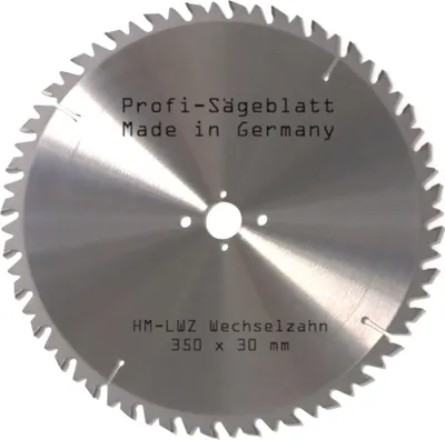 Produktbild von HM Sägeblatt 350 x 30 mm Z= 32 LWZ Hartmetall Kreissägeblatt W mit Spanabweiser für Naturholz Brennholz Hartholz für Wippsäge Tischkreissäge Kreissäge Kappsäge Gehrungssäge Brennholzsäge Tischsäge