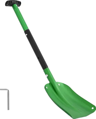 Produktbild von SucceBuy Schneeschaufel, 270x215 mm, Schneeräumer aus Aluminiumlegierung mit T-Griff, tragbares Werkzeug zum Schneeräumen für Garten, Auto und Camping