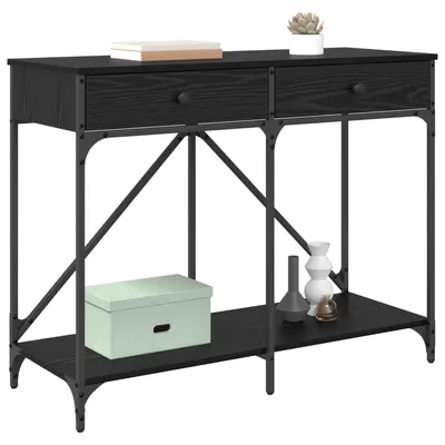 Obrázok produktu pre vidaXL Konzolový stolík čierny dubový vzhľad 100 x 39 x 78,5 cm