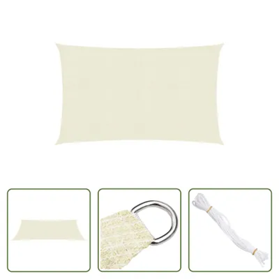 Produktbild von The Living Store Sonnensegel 160 g/m² Creme 3,5x4,5 m HDPE