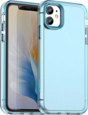 Produktbild von Handyhülle für iPhone 11 Schlank Durchscheinend Matt Stoßfest Schutzhülle Blau