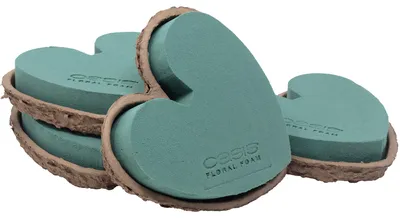 Produktbild von OASIS Steckschaum BIOLIT Herzen 17cm Steckmasse Steckschwamm - 4 Stück