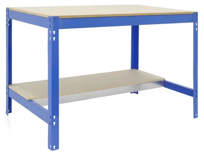 Image de Etabli Simonwork Bt0 1500x750 Bleu/bois Bleu/bois 842x1510x760 - Simonrack