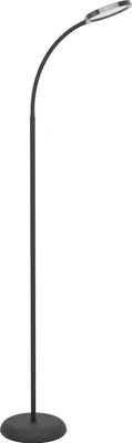 Produktbild von EGLO LED Stehlampe Lauro, Lampe Wohnzimmer, Standleuchte touch dimmbar, flexible Leselampe aus Kunststoff in Schwarz, warmweiß-kaltweiß, 132 cm