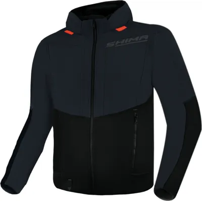 Produktbild von SHIMA Daybreaker Motorrad Zip Hoodie, grau/schwarz, L
