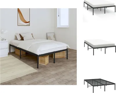 Productafbeelding van vidaXL Metalen bedframe, zwart, 120x190 cm - Bedden en bedframes