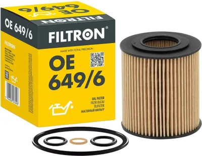 Produktbild von Ölfilter FILTRON OE 649/6 Filtereinsatz für BMW 3 Touring (E91) 3 Limousine (E90) 3 Limousine (E46) 1 Schrägheck (E87) 5 Limousine (E60) 5 Touring