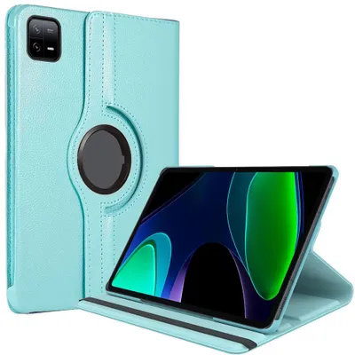 Image de Coque pour Xiaomi Pad 6 / 6 Pro 11 Pouces - Protection Rotative 360° Cuir Synthétique Bleu