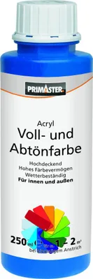 Produktbild von Primaster Voll- und Abtönfarbe 250 ml weiß matt