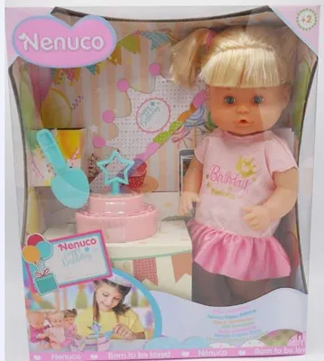 Obrázok produktu pre Nenuco-Happy Birthday! Bábika s narodeninovou tortou, ideálny darček pre dievčatá a chlapcov vo veku 3+(Famosa 700016283) NENUCCO Veková kategória: +2 roky