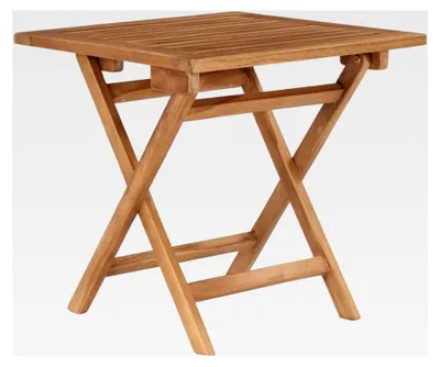 Produktbild von Klappbarer Gartentisch aus Teakholz, Beistelltisch für Balkon und Terrasse, 45x45x45cm