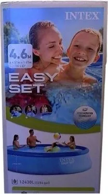 Zdjęcie produktu dla Intex 26166, 12430 l, Basen nadmuchiwany, Drabina, Niebieski, 43,4 kg